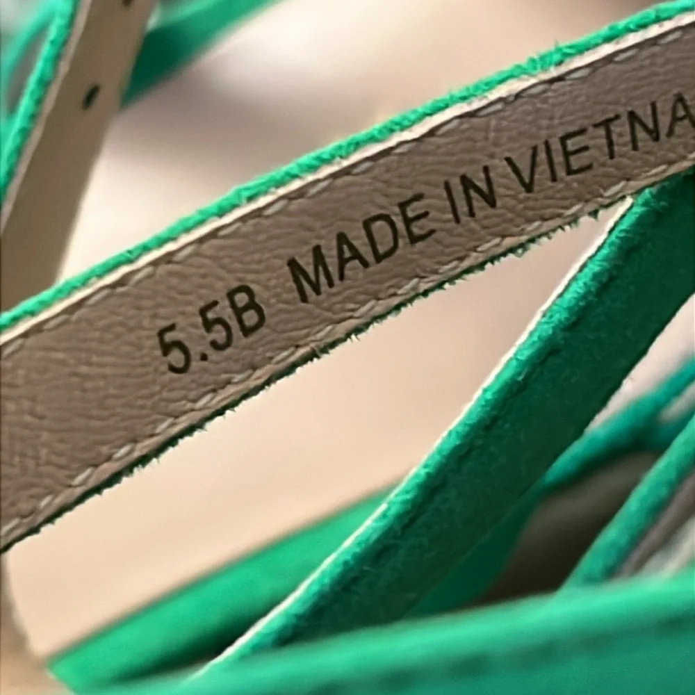 Kate Spade New York Tianna Green Knot Detail Espadrills Wedge Sandals sz 5.5 NWT